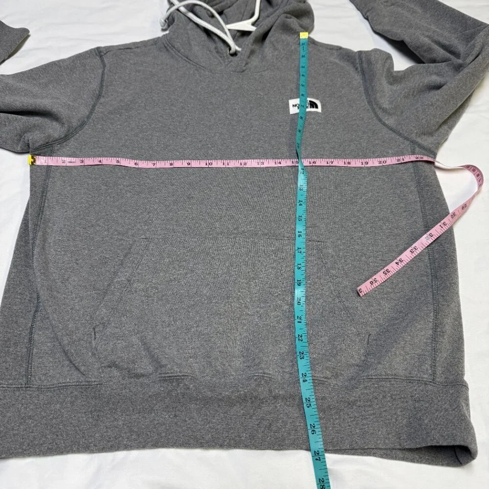 The North Face Heritage Patch Hoodie Men’s Large‎ Gray Kangaroo Pocket EUC